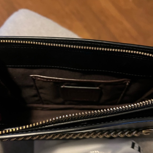 Coach Black Crossbody with Gold Chain - Picture 3 of 3